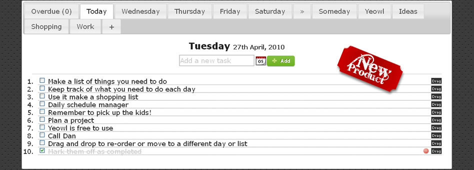 Yeowl - the daily task manager