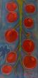 Bird on branch XXXIII. Shellac and oil pastel on canvas.