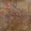 Bird on branch XXXVIV. Shellac and oil pastel on canvas